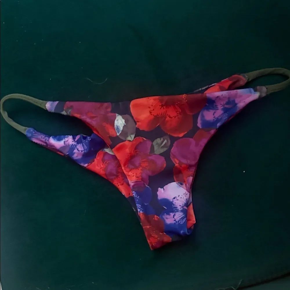 Floral Bikini Bottom Cheeky WORN ONCE Size XS